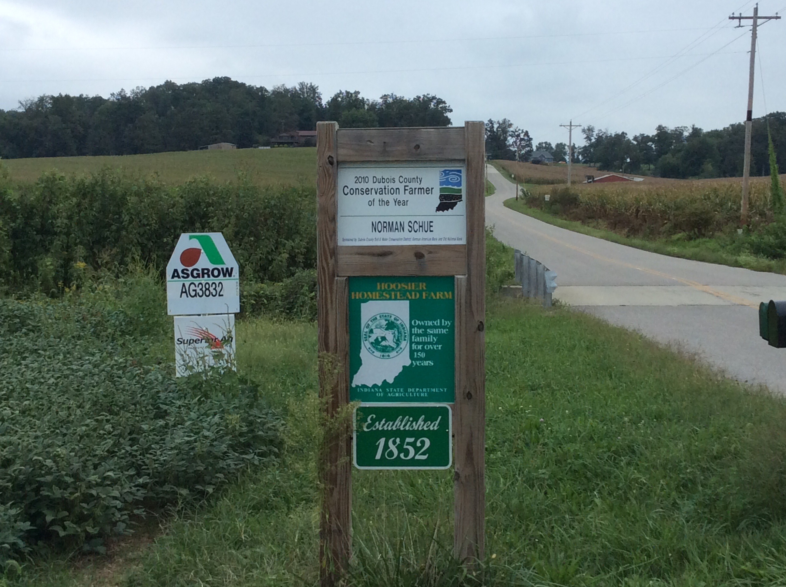 Paul Shue's family farm just north of Ferdinand Indiana